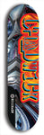 Limited edition, North American maple skateboard deck designed by underground artist BellyRash - available widths 7.5 to 8.5 inches in both mellow concave and steep concave shapes. Artwork: CHADWICK brand popsicle-shaped with large CHADWICK logo multi-colored patterned background