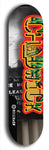 Limited edition, North American maple skateboard deck designed by underground artist BellyRash - available widths 7.5 to 8.5 inches in both mellow concave and steep concave shapes. Artwork: CHADWICK brand popsicle-shaped with large CHADWICK logo multi-colored patterned background