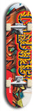 Limited edition, North American maple skateboard deck designed by underground artist BellyRash - available widths 7.5 to 8.5 inches in both mellow concave and steep concave shapes. Artwork: CHADWICK brand popsicle-shaped with large CHADWICK logo multi-colored patterned background