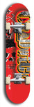 Limited edition, North American maple skateboard deck designed by underground artist BellyRash - available widths 7.5 to 8.5 inches in both mellow concave and steep concave shapes. Artwork: CHADWICK brand popsicle-shaped with large CHADWICK logo multi-colored patterned background