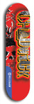 Limited edition, North American maple skateboard deck designed by underground artist BellyRash - available widths 7.5 to 8.5 inches in both mellow concave and steep concave shapes. Artwork: CHADWICK brand popsicle-shaped with large CHADWICK logo multi-colored patterned background