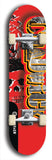 Limited edition, North American maple skateboard deck designed by underground artist BellyRash - available widths 7.5 to 8.5 inches in both mellow concave and steep concave shapes. Artwork: CHADWICK brand popsicle-shaped with large CHADWICK logo multi-colored patterned background