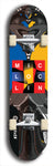 North American maple skateboard deck designed by underground artist BellyRash -- available in widths between 7.5 to 8.5 inches in both mellow concave and steep concave shapes from the BellyRash Limited Edition Deck series: MIC LOC LIN