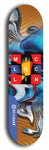 North American maple skateboard deck designed by underground artist BellyRash -- available in widths between 7.5 to 8.5 inches in both mellow concave and steep concave shapes from the BellyRash Limited Edition Deck series: MIC LOC LIN