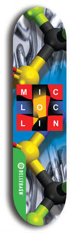 North American maple skateboard deck designed by underground artist BellyRash -- available in widths between 7.5 to 8.5 inches in both mellow concave and steep concave shapes from the BellyRash Limited Edition Blitz Deck series: MIC LOC LIN