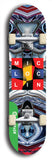 North American maple skateboard deck designed by underground artist BellyRash -- available in widths between 7.5 to 8.5 inches in both mellow concave and steep concave shapes from the BellyRash Limited Edition Blitz Deck series: MIC LOC LIN