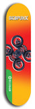 North American maple skateboard deck designed by underground artist BellyRash -- available in widths between 7.5 to 8.5 inches in both mellow concave and steep concave shapes from the BellyRash Limited Edition Blitz Deck series: Sk8Punx