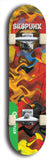 North American maple skateboard deck designed by underground artist BellyRash -- available in widths between 7.5 to 8.5 inches in both mellow concave and steep concave shapes from the BellyRash Limited Edition Blitz Deck series: Sk8Punx