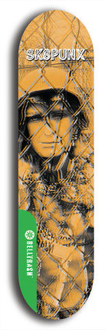 North American maple skateboard deck designed by underground artist BellyRash -- available in widths between 7.5 to 8.5 inches in both mellow concave and steep concave shapes from the BellyRash Limited Edition Blitz Deck series: Sk8Punx