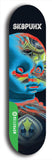North American maple skateboard deck designed by underground artist BellyRash -- available in widths between 7.5 to 8.5 inches in both mellow concave and steep concave shapes from the BellyRash Limited Edition Blitz Deck series: Sk8Punx