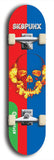 North American maple skateboard deck designed by underground artist BellyRash -- available in widths between 7.5 to 8.5 inches in both mellow concave and steep concave shapes from the BellyRash Limited Edition Blitz Deck series: Sk8Punx