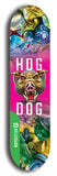 North American maple skateboard deck designed by underground artist BellyRash -- available in widths between 7.5 to 8.5 inches in both mellow concave and steep concave shapes from the BellyRash Limited Edition Blitz Deck series: Hog Dog