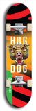 North American maple skateboard deck designed by underground artist BellyRash -- available in widths between 7.5 to 8.5 inches in both mellow concave and steep concave shapes from the BellyRash Limited Edition Blitz Deck series: Hog Dog