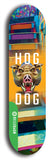 North American maple skateboard deck designed by underground artist BellyRash -- available in widths between 7.5 to 8.5 inches in both mellow concave and steep concave shapes from the BellyRash Limited Edition Blitz Deck series: Hog Dog