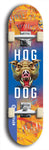 North American maple skateboard deck designed by underground artist BellyRash -- available in widths between 7.5 to 8.5 inches in both mellow concave and steep concave shapes from the BellyRash Limited Edition Blitz Deck series: Hog Dog