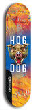 North American maple skateboard deck designed by underground artist BellyRash -- available in widths between 7.5 to 8.5 inches in both mellow concave and steep concave shapes from the BellyRash Limited Edition Blitz Deck series: Hog Dog