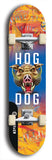 North American maple skateboard deck designed by underground artist BellyRash -- available in widths between 7.5 to 8.5 inches in both mellow concave and steep concave shapes from the BellyRash Limited Edition Blitz Deck series: Hog Dog