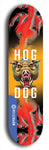 North American maple skateboard deck designed by underground artist BellyRash -- available in widths between 7.5 to 8.5 inches in both mellow concave and steep concave shapes from the BellyRash Limited Edition Blitz Deck series: Hog Dog