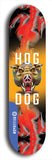 North American maple skateboard deck designed by underground artist BellyRash -- available in widths between 7.5 to 8.5 inches in both mellow concave and steep concave shapes from the BellyRash Limited Edition Blitz Deck series: Hog Dog