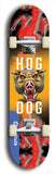 North American maple skateboard deck designed by underground artist BellyRash -- available in widths between 7.5 to 8.5 inches in both mellow concave and steep concave shapes from the BellyRash Limited Edition Blitz Deck series: Hog Dog