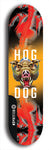 North American maple skateboard deck designed by underground artist BellyRash -- available in widths between 7.5 to 8.5 inches in both mellow concave and steep concave shapes from the BellyRash Limited Edition Blitz Deck series: Hog Dog