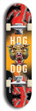 North American maple skateboard deck designed by underground artist BellyRash -- available in widths between 7.5 to 8.5 inches in both mellow concave and steep concave shapes from the BellyRash Limited Edition Blitz Deck series: Hog Dog
