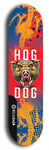 North American maple skateboard deck designed by underground artist BellyRash -- available in widths between 7.5 to 8.5 inches in both mellow concave and steep concave shapes from the BellyRash Limited Edition Blitz Deck series: Hog Dog
