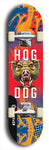North American maple skateboard deck designed by underground artist BellyRash -- available in widths between 7.5 to 8.5 inches in both mellow concave and steep concave shapes from the BellyRash Limited Edition Blitz Deck series: Hog Dog