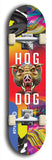 North American maple skateboard deck designed by underground artist BellyRash -- available in widths between 7.5 to 8.5 inches in both mellow concave and steep concave shapes from the BellyRash Limited Edition Blitz Deck series: Hog Dog