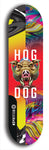 North American maple skateboard deck designed by underground artist BellyRash -- available in widths between 7.5 to 8.5 inches in both mellow concave and steep concave shapes from the BellyRash Limited Edition Blitz Deck series: Hog Dog