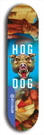 North American maple skateboard deck designed by underground artist BellyRash -- available in widths between 7.5 to 8.5 inches in both mellow concave and steep concave shapes from the BellyRash Limited Edition Blitz Deck series: Hog Dog