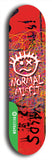 North American maple skateboard deck designed by underground artist BellyRash -- available in widths between 7.5 to 8.5 inches in both mellow concave and steep concave shapes from the BellyRash Limited Edition Blitz Deck series: Normal Misfit
