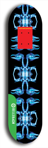 North American maple skateboard deck designed by underground artist BellyRash -- available in widths between 7.5 to 8.5 inches in both mellow concave and steep concave shapes from the BellyRash Limited Edition Blitz Deck series: XappaBukowski