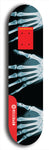 Limited edition, North American maple skateboard deck designed by underground artist BellyRash -- available in widths 7.5 to 8.5 inches in both mellow concave and steep concave shapes. Artwork: Five A.I. generated 