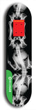 North American maple skateboard deck designed by underground artist BellyRash -- available in widths between 7.5 to 8.5 inches in both mellow concave and steep concave shapes from the BellyRash Limited Edition Blitz Deck series: XappaBukowski