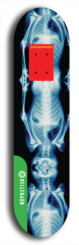 North American maple skateboard deck designed by underground artist BellyRash -- available in widths between 7.5 to 8.5 inches in both mellow concave and steep concave shapes from the BellyRash Limited Edition Blitz Deck series: XappaBukowski