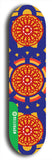 North American maple skateboard deck designed by underground artist BellyRash -- available in widths between 7.5 to 8.5 inches in both mellow concave and steep concave shapes from the BellyRash Limited Edition Blitz Deck series: Tricycle