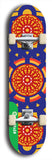 North American maple skateboard deck designed by underground artist BellyRash -- available in widths between 7.5 to 8.5 inches in both mellow concave and steep concave shapes from the BellyRash Limited Edition Blitz Deck series: Tricycle