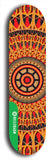 North American maple skateboard deck designed by underground artist BellyRash -- available in widths between 7.5 to 8.5 inches in both mellow concave and steep concave shapes from the BellyRash Limited Edition Blitz Deck series: DharmaMechanic
