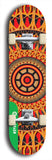 North American maple skateboard deck designed by underground artist BellyRash -- available in widths between 7.5 to 8.5 inches in both mellow concave and steep concave shapes from the BellyRash Limited Edition Blitz Deck series: DharmaMechanic