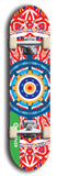North American maple skateboard deck designed by underground artist BellyRash -- available in widths between 7.5 to 8.5 inches in both mellow concave and steep concave shapes from the BellyRash Limited Edition Blitz Deck series: DharmaMechanic