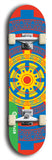 North American maple skateboard deck designed by underground artist BellyRash -- available in widths between 7.5 to 8.5 inches in both mellow concave and steep concave shapes from the BellyRash Limited Edition Blitz Deck series: DharmaMechanic