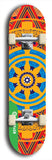 North American maple skateboard deck designed by underground artist BellyRash -- available in widths between 7.5 to 8.5 inches in both mellow concave and steep concave shapes from the BellyRash Limited Edition Blitz Deck series: DharmaMechanic