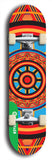 North American maple skateboard deck designed by underground artist BellyRash -- available in widths between 7.5 to 8.5 inches in both mellow concave and steep concave shapes from the BellyRash Limited Edition Blitz Deck series: DharmaMechanic