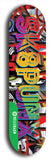 North American maple skateboard deck designed by underground artist BellyRash -- available in widths between 7.5 to 8.5 inches in both mellow concave and steep concave shapes from the BellyRash Limited Edition Blitz Deck series: Sk8Punx Large