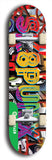 North American maple skateboard deck designed by underground artist BellyRash -- available in widths between 7.5 to 8.5 inches in both mellow concave and steep concave shapes from the BellyRash Limited Edition Blitz Deck series: Sk8Punx Large