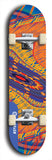 Skateboard deck: Limited edition, North American maple skateboard deck designed by underground artist BellyRash - available widths 7.5 to 8.5 inches in both mellow concave and steep concave shapes. Artwork: TWISTED DHARMA brand popsicle-shaped deck