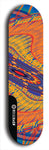 Skateboard deck: Limited edition, North American maple skateboard deck designed by underground artist BellyRash - available widths 7.5 to 8.5 inches in both mellow concave and steep concave shapes. Artwork: TWISTED DHARMA brand popsicle-shaped deck