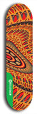 North American maple skateboard deck designed by underground artist BellyRash -- available in widths between 7.5 to 8.5 inches in both mellow concave and steep concave shapes from the BellyRash Limited Edition Blitz Deck series: Twisted Dharma