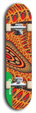 North American maple skateboard deck designed by underground artist BellyRash -- available in widths between 7.5 to 8.5 inches in both mellow concave and steep concave shapes from the BellyRash Limited Edition Blitz Deck series: Twisted Dharma